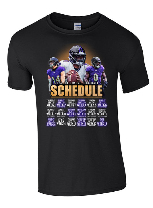 2024 Ravens Schedule Tee